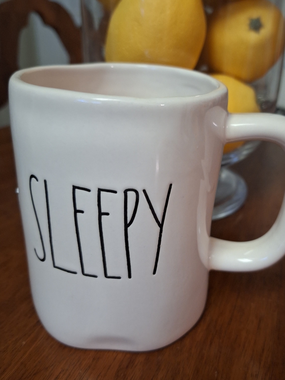Rae Dunn Sleepy Print Mug Coffee Tea